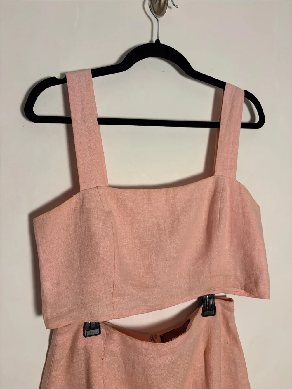Reformation Linen Skirt Set Pink, Two Piece Set, Size Medium / US 6
